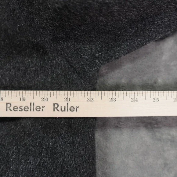 VTG Jones New York Heathered Melton Wool Coat Womens 44 Gray Minimalist Made USA - Picture 9 of 13